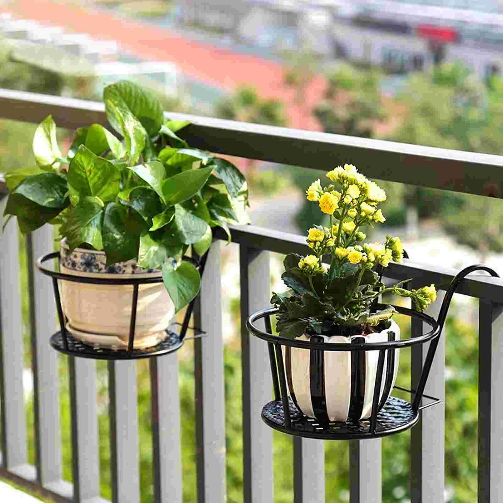 Bonsai Garden Wall - 2-delige ijzeren bloempotstandaard muurhangend balkon plantenbakrek