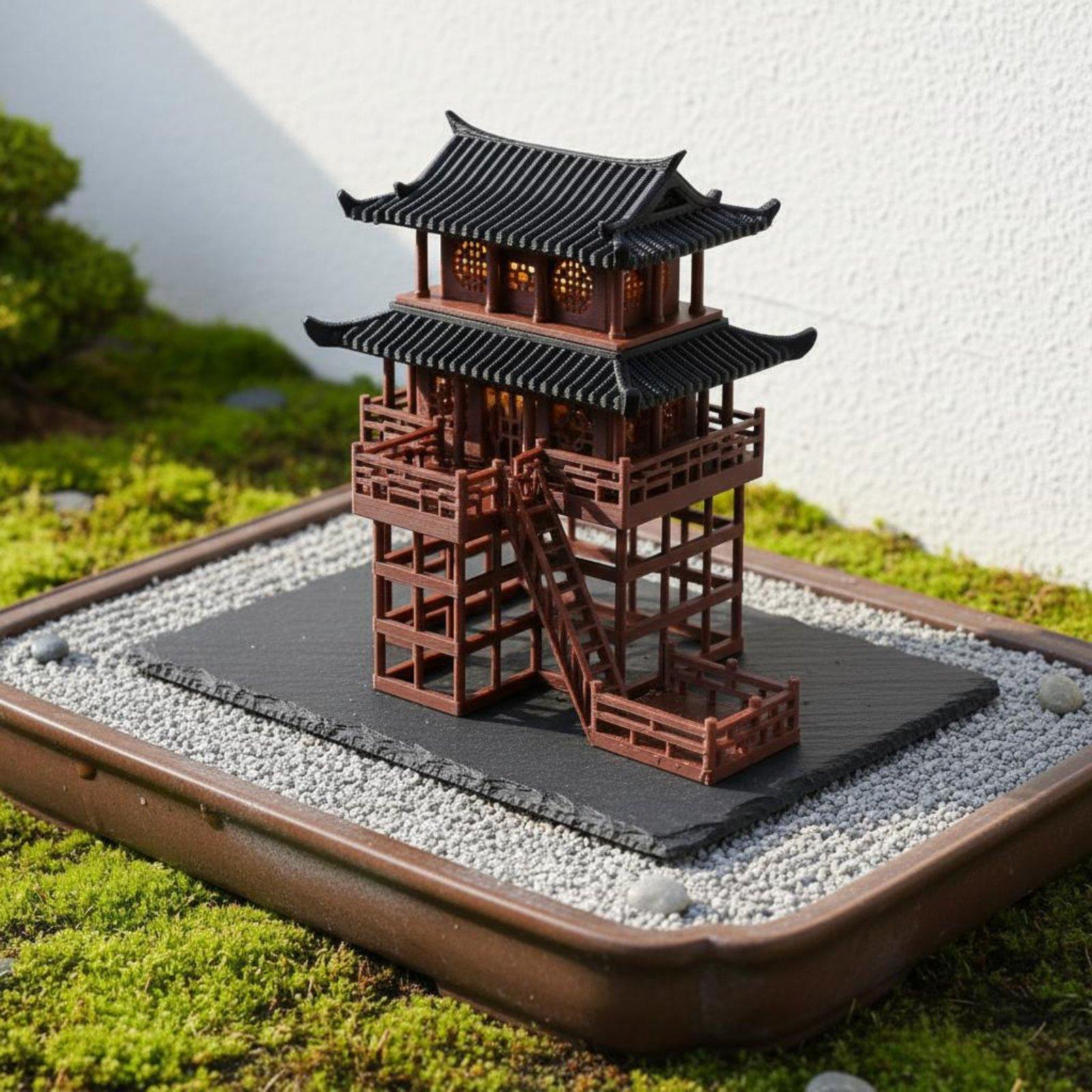 Bonsai Garden Mini - Bonsai Huis Tafelblad Plastic Pagode Mini