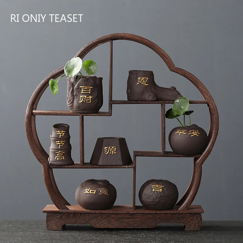 Creatieve Paarse Klei Thee Hui - Bonsai Garden Pot recensie en prijs